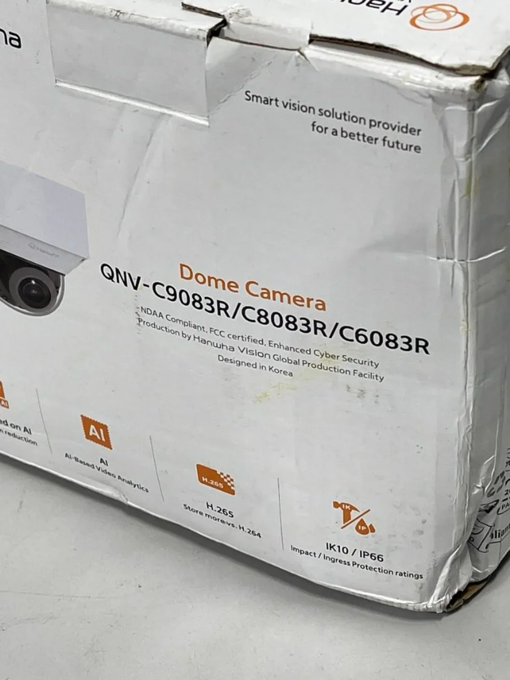 Hanwha Vision QNV-C8083R 5MP IR Vandal Dome Security Camera PoE Varifocal